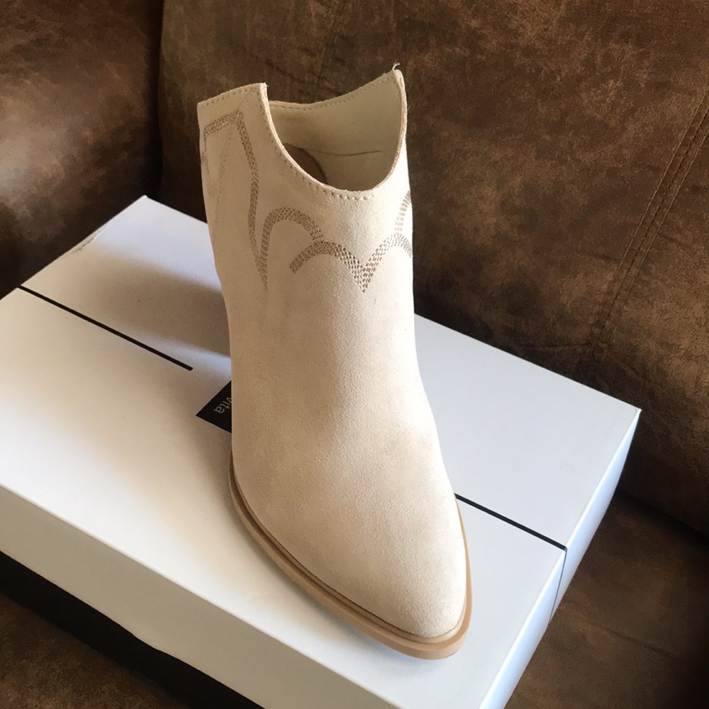 New DOLCE VITA  Suzan GENUIN SUEDE  ankle boots booties in Dune 266 382J - Picture 15 of 17